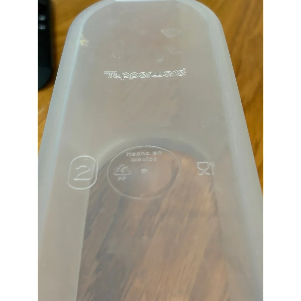 Tupperware Modular Mates Oval 2 Blue Seal Clear Storage Container 1612 1613